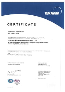 YE FONG ISO 14001
